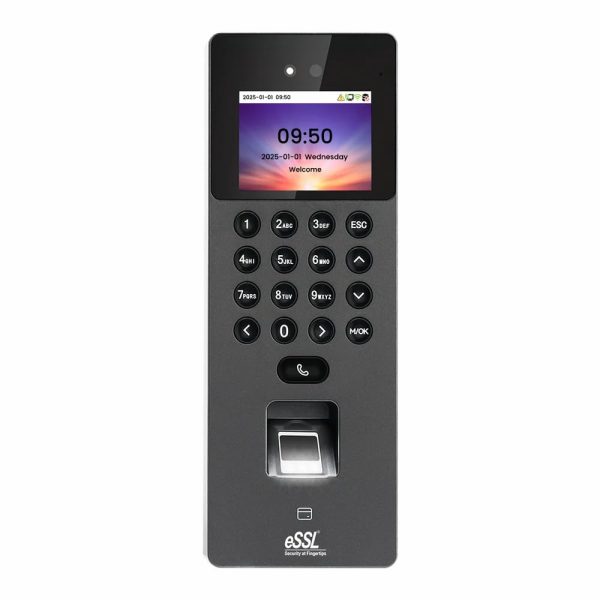 ESSL AiFace Orcus face recognition device used for biometric attendance and visitor management in Indian office