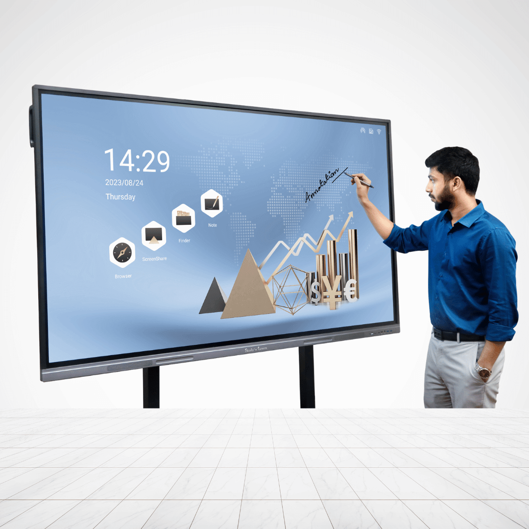 Study n Learn 75 inch interactive flat panel smart board for digital classroom