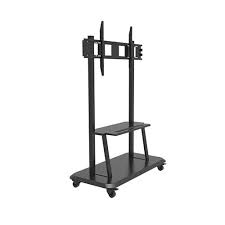 Heavy duty 75 inch trolley stand for interactive flat panel and LED TV
