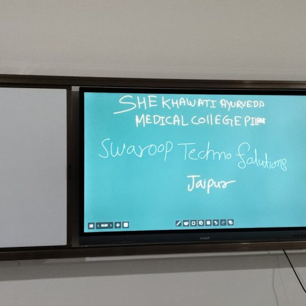 Settur Slider smooth sliding shutter safety system accessory for interactive flat panel stand setup in classroom training room and office in India